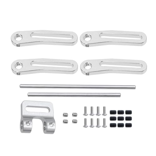 GTVNPOA RC Zubehör Für TRX4 Für SCX10 1/10 Für Gspeed Für Power Für Wagon Upgrade RC Crawler Für LCG Baut Autoteile Modulare Stoßstange Fairlead Vorne Hinten Bull Bars Dekoration(Silver,Set 1) von GTVNPOA