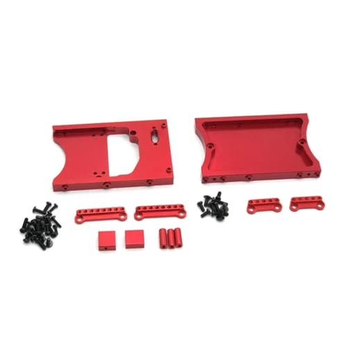 GTVNPOA RC Zubehör Für WPL 1/16 Für MN D90 D91 D96 D99 MN90 Für MN99S 1/12 Metall Vorne Hinten Lenkung Servo Feste Montage Halterung Strahl RC Auto Teile(Red) von GTVNPOA