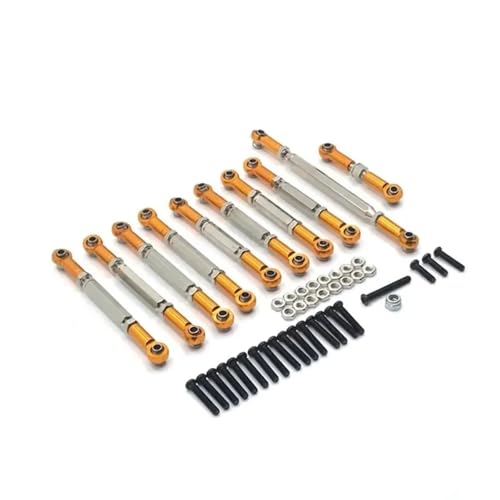 GTVNPOA RC Zubehör Für WPL C14 C24 1/16 RC Auto Upgrade DIY Teile Spurstange Lenkung Metallgestänge Für Combo Kit RC Auto Geändert Zubehör(Yellow) von GTVNPOA