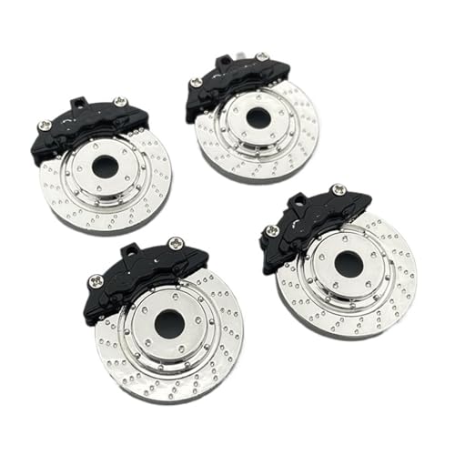 GTVNPOA RC Zubehör Für WPL D12 C24 C34 Für MN99 MN90 Ersatz Metall Bremsscheibe Sattel Reifen Modifikation RC Auto Ersatzteile Upgrade RC Auto Zubehör(Black) von GTVNPOA