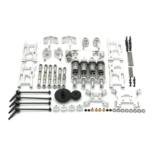 GTVNPOA RC Zubehör Für Wltoys 1/12 124019 1/14 144010 144002 144001 Für Schwinge Stoßdämpfer Set RC Auto Metall Upgrades Teile Modifikation Kits(Silver) von GTVNPOA