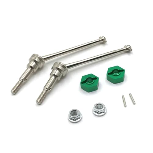 GTVNPOA RC Zubehör Für Wltoys 1/12 12423 12427 12428 Metall Koppler Vordere Antriebswelle Fernbedienung Auto Upgrade Teile Geändert Zubehör(Green) von GTVNPOA