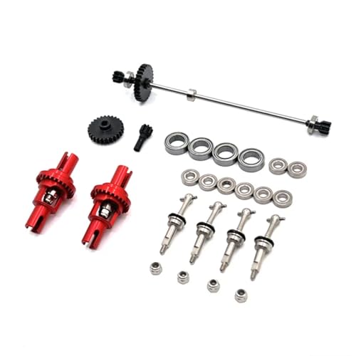 GTVNPOA RC Zubehör Für Wltoys 284131 284010 K969 K979 K989 K999 P929 P939 1/28 Metall Antriebswelle Antriebsrad Differential Lager Set RC Auto Upgrades Teile(Red) von GTVNPOA