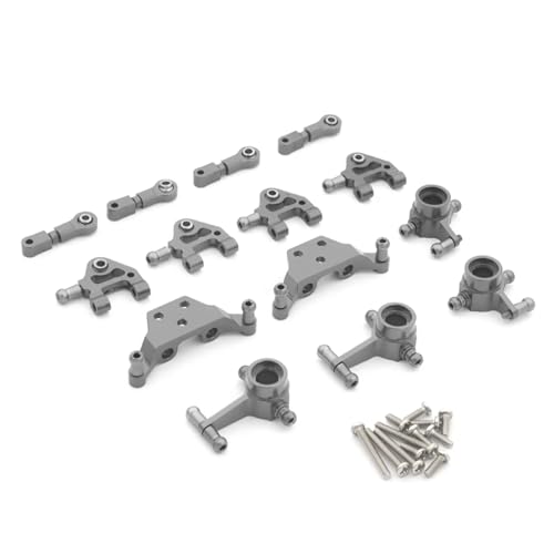 GTVNPOA RC Zubehör Für Wltoys P929 P939 K979 K989 K999 K969 1/28 Metall Stoßdämpfer CVD Lenkung Tasse Für Schaukel Arm Set RC Auto Verbesserte Teile(Grey,Set 5) von GTVNPOA