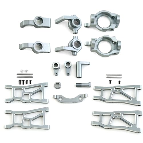 GTVNPOA RC Zubehör Für ZD Für Racing DBX-10 DBX10 1/10 Metall Suspension Arm Lenkung Block Upgrade Teile Kit RC Auto Geändert Zubehör Ersatz DIY Teile(Silver) von GTVNPOA