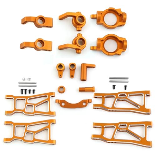 GTVNPOA RC Zubehör Für ZD Für Racing DBX-10 DBX10 1/10 Metall Suspension Arm Lenkung Block Upgrade Teile Kit RC Auto Geändert Zubehör Ersatz DIY Teile(Yellow) von GTVNPOA