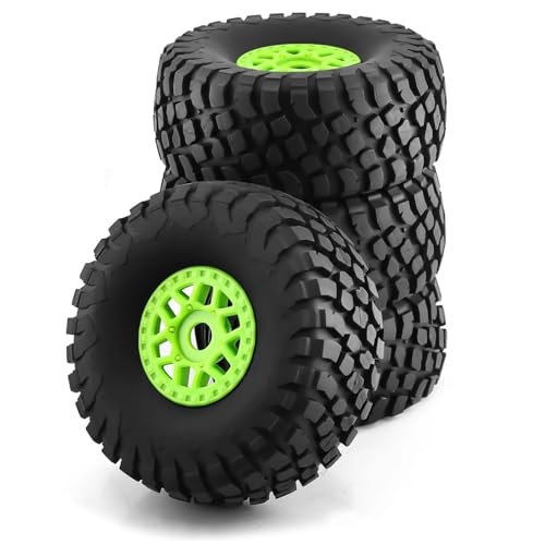 RC Reifen Set Naben Für ARRMA Für Mojave Für TRAXXAS Für UDR Für Yikong Für DF7 Für FS 1/7 Für Desert Short Course Truck Reifen Off-Road Für Buggy RC Auto(Green,B) von GTVNPOA