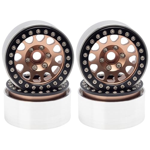 RC Zubehör Für Axial Für SCX10 Für Traxxas Für TRX4 Für D90 Für Gen8 Upgrade 1/10 RC 4 Stücke Metall 1,9 "beadlock Felge Radnabe(Brown) von GTVNPOA