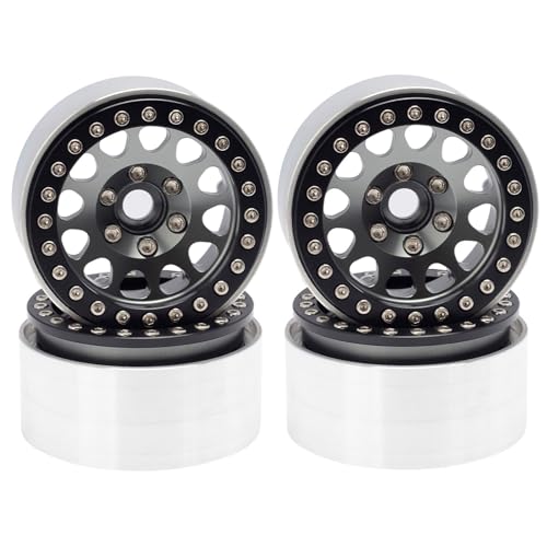 RC Zubehör Für Axial Für SCX10 Für Traxxas Für TRX4 Für D90 Für Gen8 Upgrade 1/10 RC 4 Stücke Metall 1,9 "beadlock Felge Radnabe(Gray) von GTVNPOA