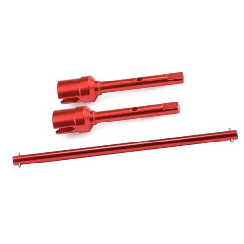 RC Zubehör Für Tamiya Für TT-02 TT02B 1/10 Ersatz Metall Upgrade Teile Zentrale Antriebswelle Und Propeller Joint Set RC Spielzeug Auto Zubehör(Red,Set) von GTVNPOA