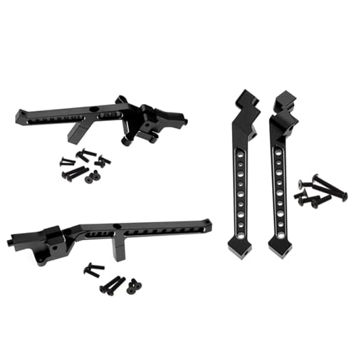 RC Zubehör Für Traxxas Für Schlitten 95076-4 Für 1/8 RC Auto Upgrades Teile Zubehör-Drop Schiff Aluminium Vorne Und Hinten Für Chassis Brace 9520 9521(Black) von GTVNPOA