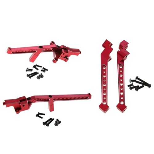 RC Zubehör Für Traxxas Für Schlitten 95076-4 Für 1/8 RC Auto Upgrades Teile Zubehör-Drop Schiff Aluminium Vorne Und Hinten Für Chassis Brace 9520 9521(Red) von GTVNPOA