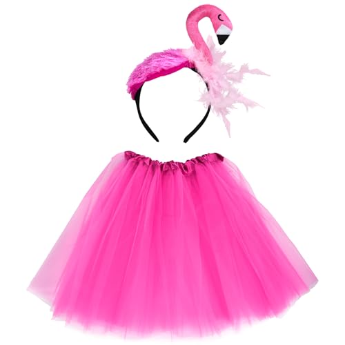 GTYARYUA Haarreif Karneval, Flamingo Haarreif Damen, Flamingo Haarschmuck, Flamingo Kopfschmuck, Haarreif Fasching Damen, Flamingo Kostüm Kinder, Accessoire Flamingo für Karneval, Cosplay, Party (B) von GTYARYUA