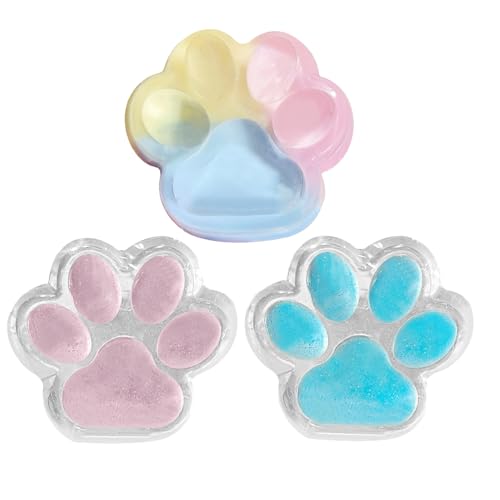 Cat Paw Squishy, Fufu Squishy Taba Squishy Pfote Squeeze Spielzeug Zum Stressabbau, Katzenpfoten Squishy Toy Quetschspielzeug Fidget Spielzeug Anti Stress Spielzeug Für Erwachsene Und Kinder (A+B+C) von GUAHKUN