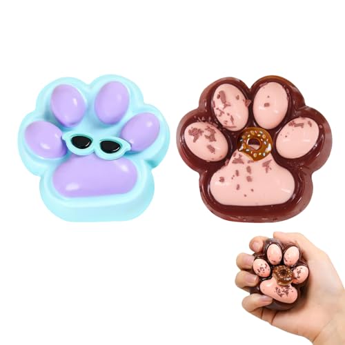 Cat Paw Squishy, Taba Squishy Paw, Katzenpfoten Squishy, Süße Squishy Pfote, Squishy Cat Paw Squeeze Toys Zum Stressabbau Fidget Toys Anti Stress Spielzeug Für Kinder Und Erwachsene (D) von GUAHKUN