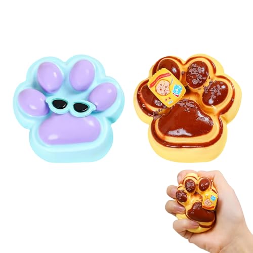 Cat Paw Squishy, Taba Squishy Paw, Katzenpfoten Squishy, Süße Squishy Pfote, Squishy Cat Paw Squeeze Toys Zum Stressabbau Fidget Toys Anti Stress Spielzeug Für Kinder Und Erwachsene (F) von GUAHKUN