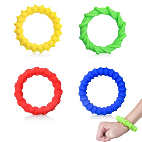 Fidget Toys Kinder, Sensory Fidget Toys, Sensorik Spielzeug Anti Stress Kinder Sensorisches Spielzeug Stressabbau Spielzeug Quiet Fidget Toys Erwachsene, Fidget Rings & Sensory Stones (B) von GUAHKUN