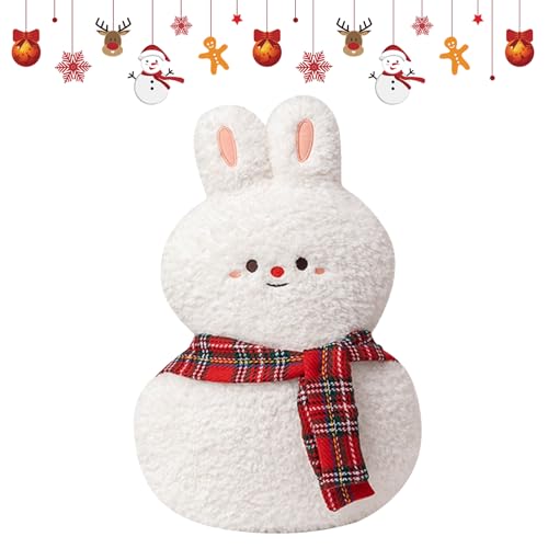 GUAHKUN Weihnachts Kuscheltier, Weihnachtsmann Rentier Schneemann Weihnachtsbaum Kuscheltier, Stofftier Weihnachten, Weihnachtsmann Puppe, Plüschtier Weihnachten (Schneeschuhkaninchen) von GUAHKUN