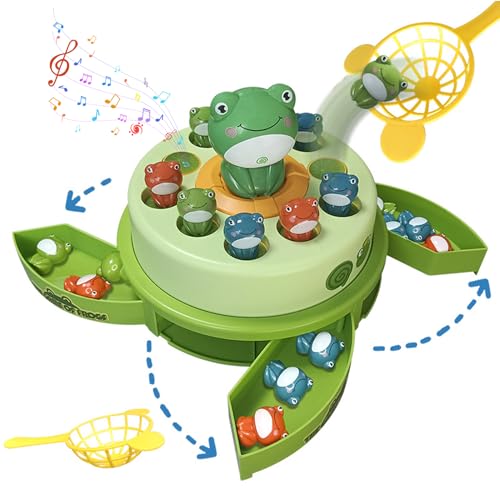 Spielzeug Ab 3 4 5 6 Jahre Junge Mädchen, Frosch-Katapult-Spiel, Grünes Frosch-Figuren-Spielzeug, Kinderspielzeug Geschenk Junge Mädchen 4-5-6-7 Jahre Geburtstagsgeschenk (A) von GUAHKUN