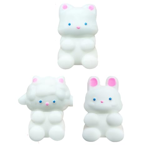 Squishy Cat Set, 3Stück Squishy Fidget Toy, Anti Stress Taba Squishy, Squeeze Spielzeug Quetschspielzeug Anti Stress Sensory Fidget Toy, Spielzeug Zum Stressabbau Für Jungen Und Mädchen (A) von GUAHKUN