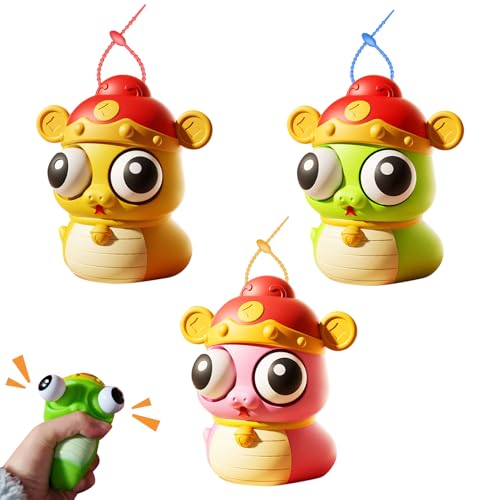 Squishy Squeeze Spielzeug, 2025 Popping Out Eyes Squeeze Toys Stress Relief Niedliches Schlangenspielzeug, Stress Squeeze Spielzeug, Anti Stress Spielzeug Für Erwachsene Stressabbau Spielzeug (D) von GUAHKUN