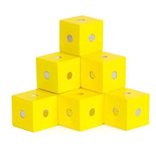GUALA Holz Magnetic Cube DIY kreative Bausteine ​​Starke Magnet Frühe Cducation Spielzeug interaktives Spielzeug für Kind-Geschenk,D von GUALA