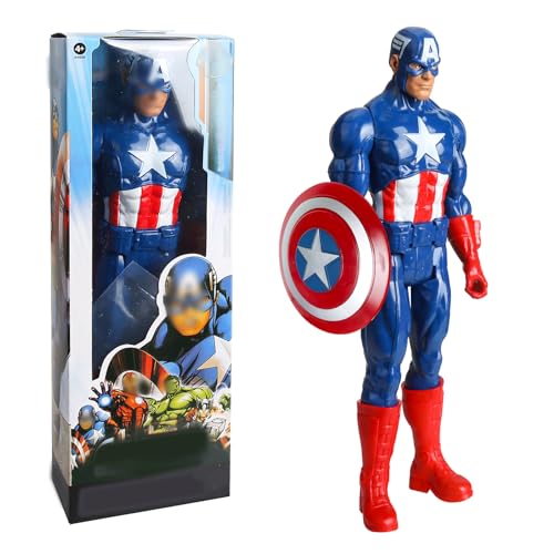 Captain America Figur, Titan Hero Serie Captain America, Captain America Figur, Captain America Action Figur 30 cm Großes Spielzeug für Kinder ab 4 Jahren (Captain America) von GUBOOM