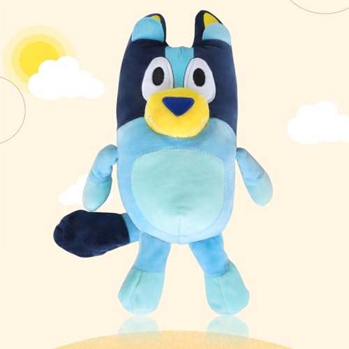 GUBOOM Bluey Plüschtier Kuscheltier, Bluey Plüschtier Spielzeug, Bluey Plüschpuppe, Bluey Plüsch Spielzeug Kurzem Plüsch Waschbar Stofftier für Kinder Geburtstagsgeschenk von GUBOOM