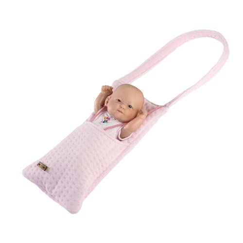 GUCA Babypuppe für Neugeborene, einfarbig, rosa Body und Tasche, 25 cm von GUCA