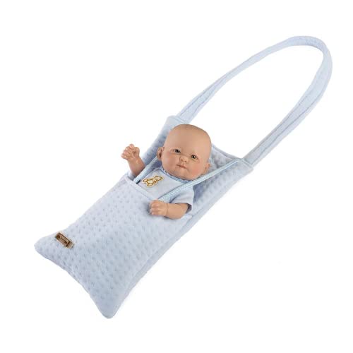 Neugeborene Puppe Bruno, Blauer Body Und Beutel 25 cm von GUCA