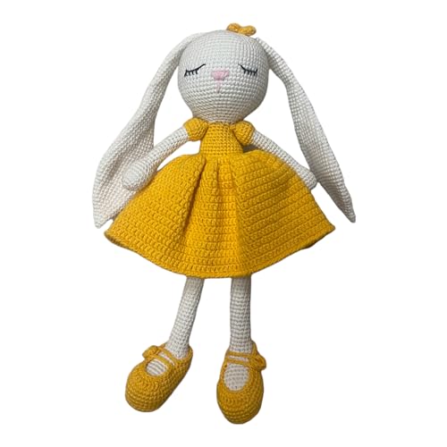 GÜLS Hase Stofftier Kuscheltier für Mädchen, gehäkelt 30 cm lang Neugeborenes Baby tolles Geschenk Osterhase Amigurumi Handmade Geburtstagsgeschenk von GÜLS