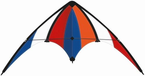 Günther Flugspiele 1085 - Sportlenkdrachen Delta Loop, ca. 100 x 56 cm, Drachen aus reißfestem Ripstop-Polyester, für Kinder ab 8 Jahren, inkl. hochwertigen Schnüren auf Lenkrollen von GÜNTHER FLUGSPIELE