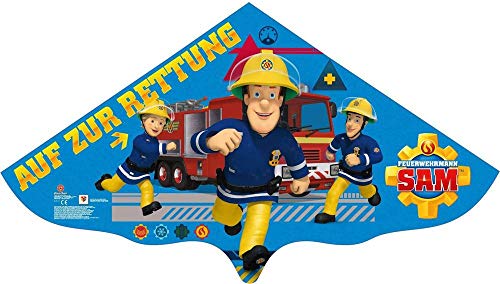 Günther Flugspiele 1217 Fireman Sam Kinderdrachen Feuerwehrmann, ca. 115 x 63 cm, bunt von GÜNTHER FLUGSPIELE