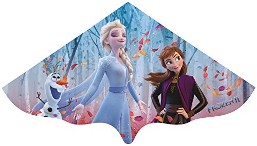 Paul Günther 1220 - Kinderdrachen mit Disneys Frozen Elsa Motiv, Einleinerdrachen aus robuster PE-Folie für Kinder ab 4 Jahren mit Wickelgriff und Schnur, ca. 115 x 63 cm groß von GÜNTHER FLUGSPIELE