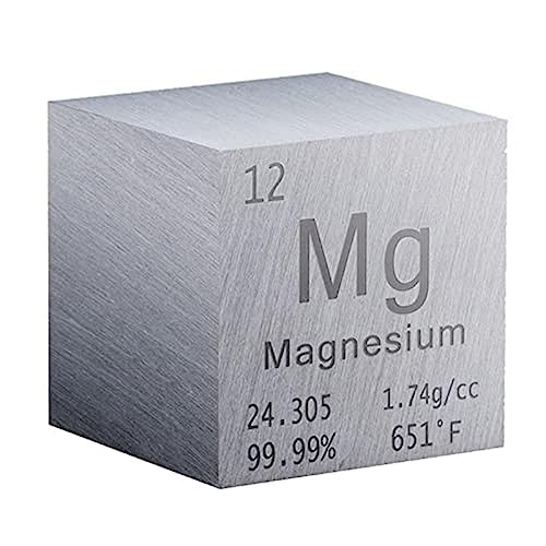 2,5 cm Magnesiumwürfel, Metall, hochdichte Elemente, Würfel, reines Metall, passend für Elemente, Sammlungen, Labor, Experimentiermaterial von GUIJIALY