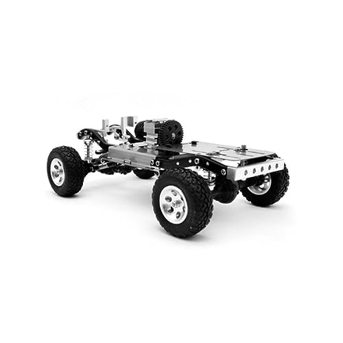 GUIJIALY 1/24RC Mini Kletterauto Kleines Verhältnis Metall Klettergerüst Desktop Spielzeug (mit Motor & Servo) Silber von GUIJIALY