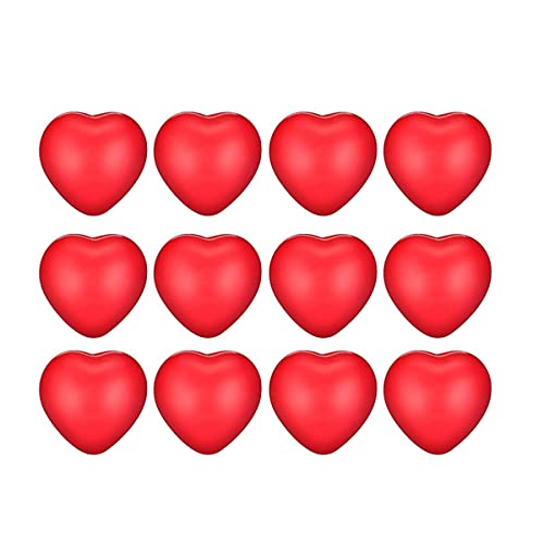 GUIJIALY 12 Rote -Stressbälle Zum Valentinstag, Stressbälle für Die Schule, Karneval, Belohnung, Herzgriffball von GUIJIALY