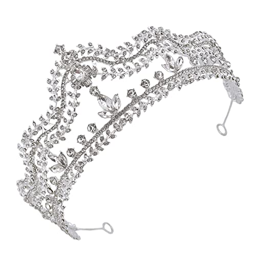 GUIREPTY Braut Krone Hochzeit Haar Hochzeit Strass Kopfschmuck Braut Retro Kopfbedeckung Braut Strass Kopfschmuck Zinklegierung Kopfschmuck Kopf von GUIREPTY