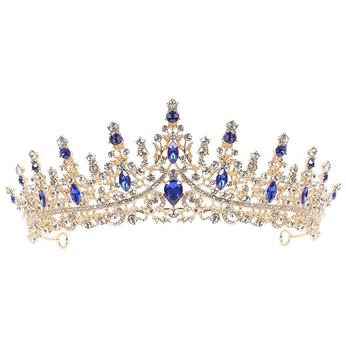 GUIREPTY Die Krone, die Prinzessinkrone, 1 Stück Set Krone Braut Strass Stirnband Abschlussball Krone Diamant Hochzeit Tiara for Frauen Braut Tiara Bankett Tiara von GUIREPTY