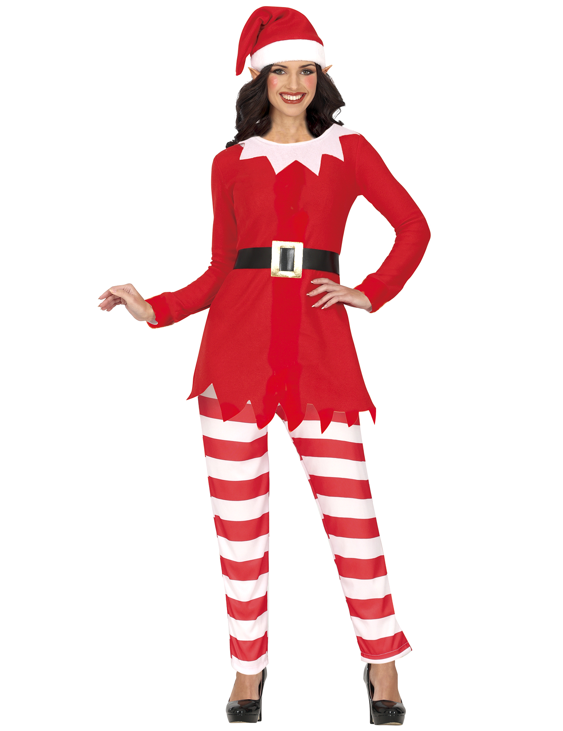 Elfen Damenkostüm rot-weiß-schwarz Elfen Damenkostüm rot-weiß-schwarz von GUIRMA
