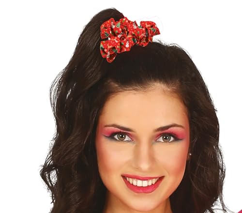 GUIRMA | Rotes Weihnachts Haargummi - Haaraccessoire für Weihnachten und Silvester - Perfekt für Feiern und festliche Anlässe - Ideal für Erwachsene - Multicolor von GUIRMA