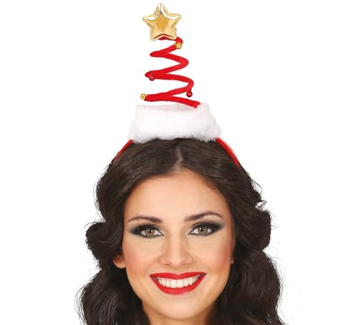 GUIRMA | Weihnachtsmütze Haarreif mit Spirale (Einheitsgröße) - Weihnachtsaccessoire für Weihnachten und Silvester - Ideal für Erwachsene Unisex - Perfekt für Feiern und Events - Rot von GUIRMA