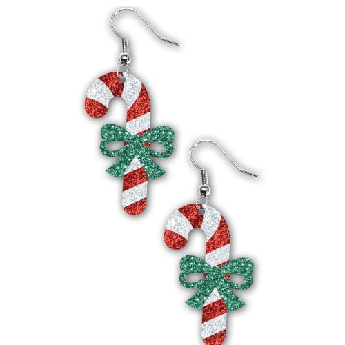 GUIRMA | Zuckerstangen Ohrringe Multicolor - Festliche Schmuck für Weihnachten und Silvester - Kostümzubehör für Frauen - Multicolor von GUIRMA