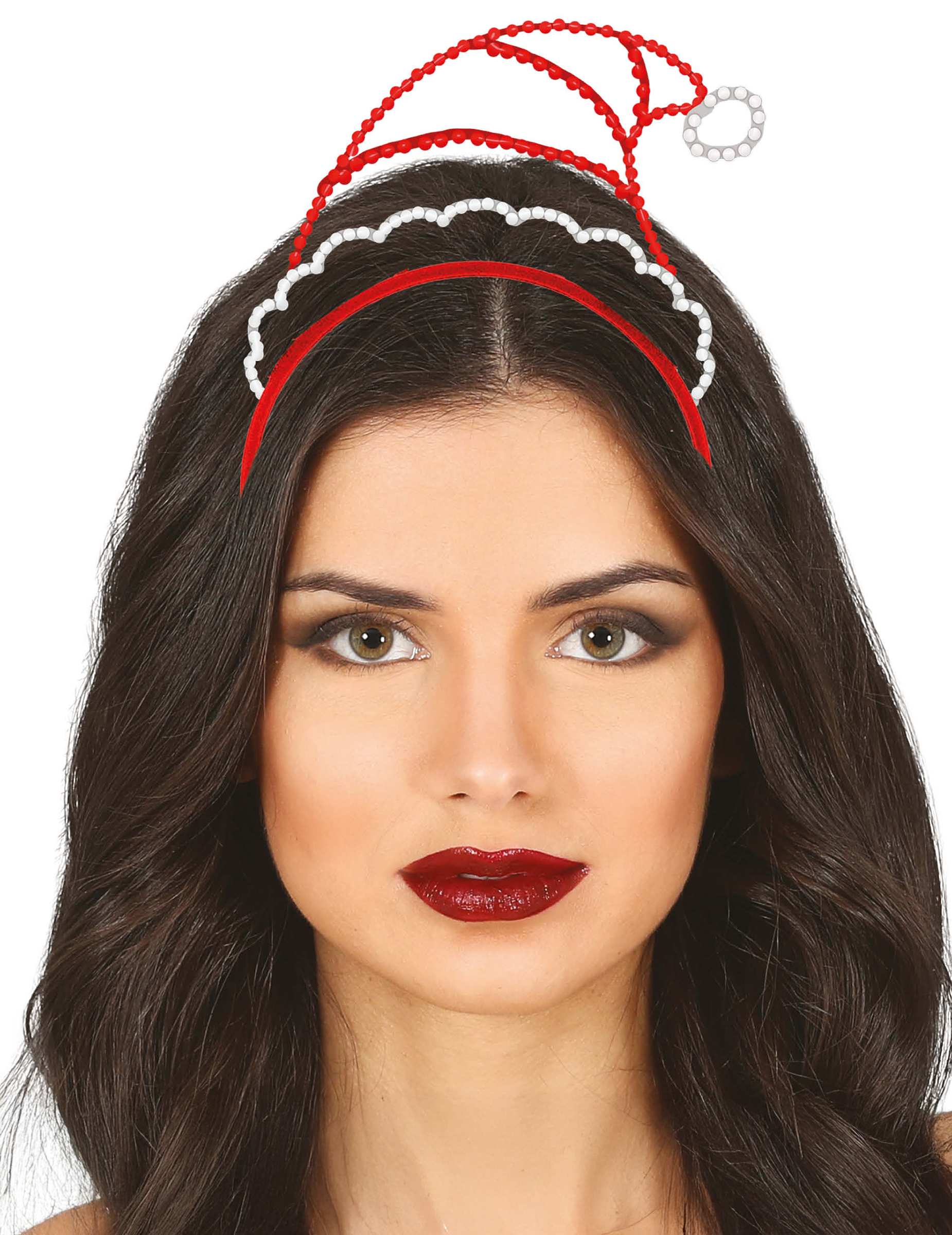 Haarreif Weihnachtsmütze mit Strasssteinen für Erwachsene Haarreif Weihnachtsmütze mit Strasssteinen für Erwachsene von GUIRMA