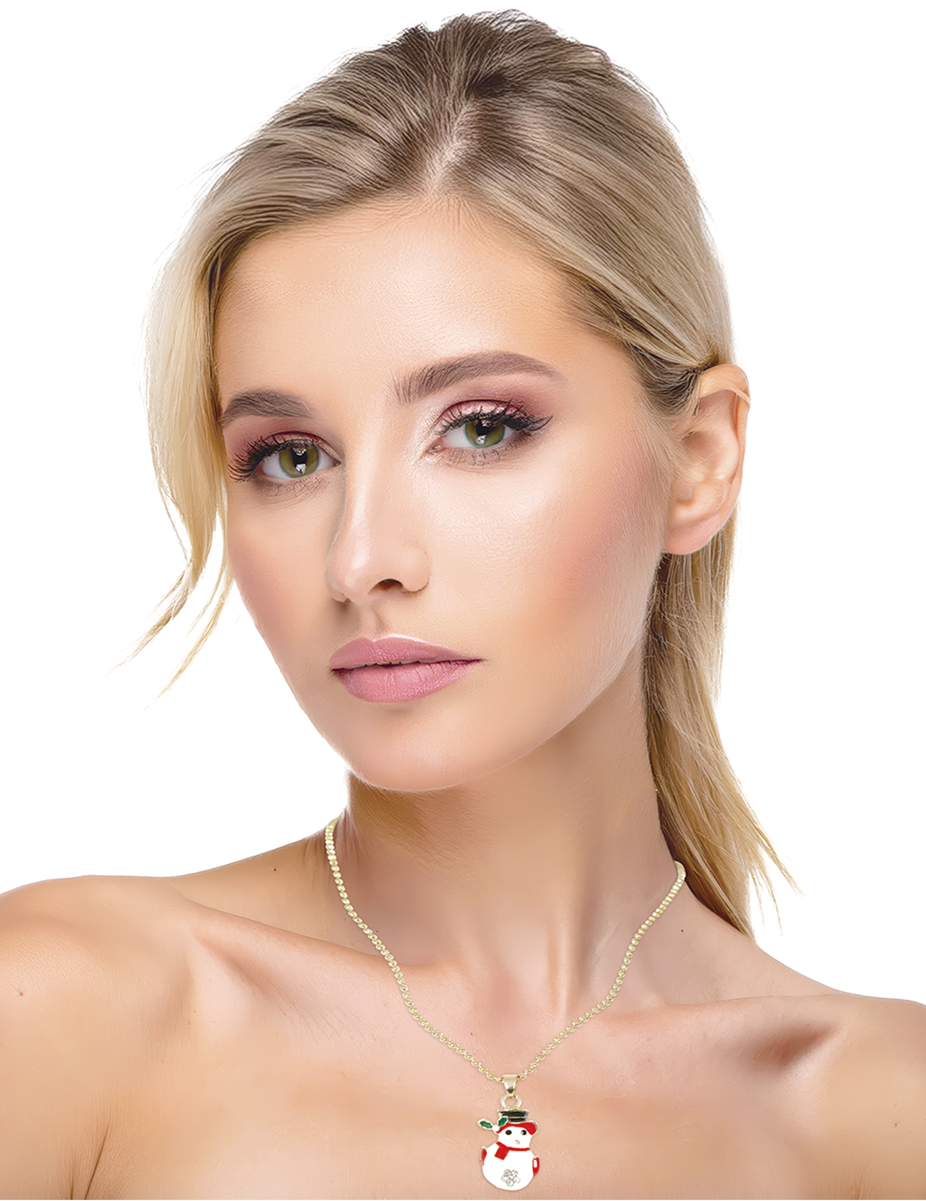 Halskette mit Schneemann Anhänger aus Metall Halskette mit Schneemann Anhänger aus Metall von GUIRMA