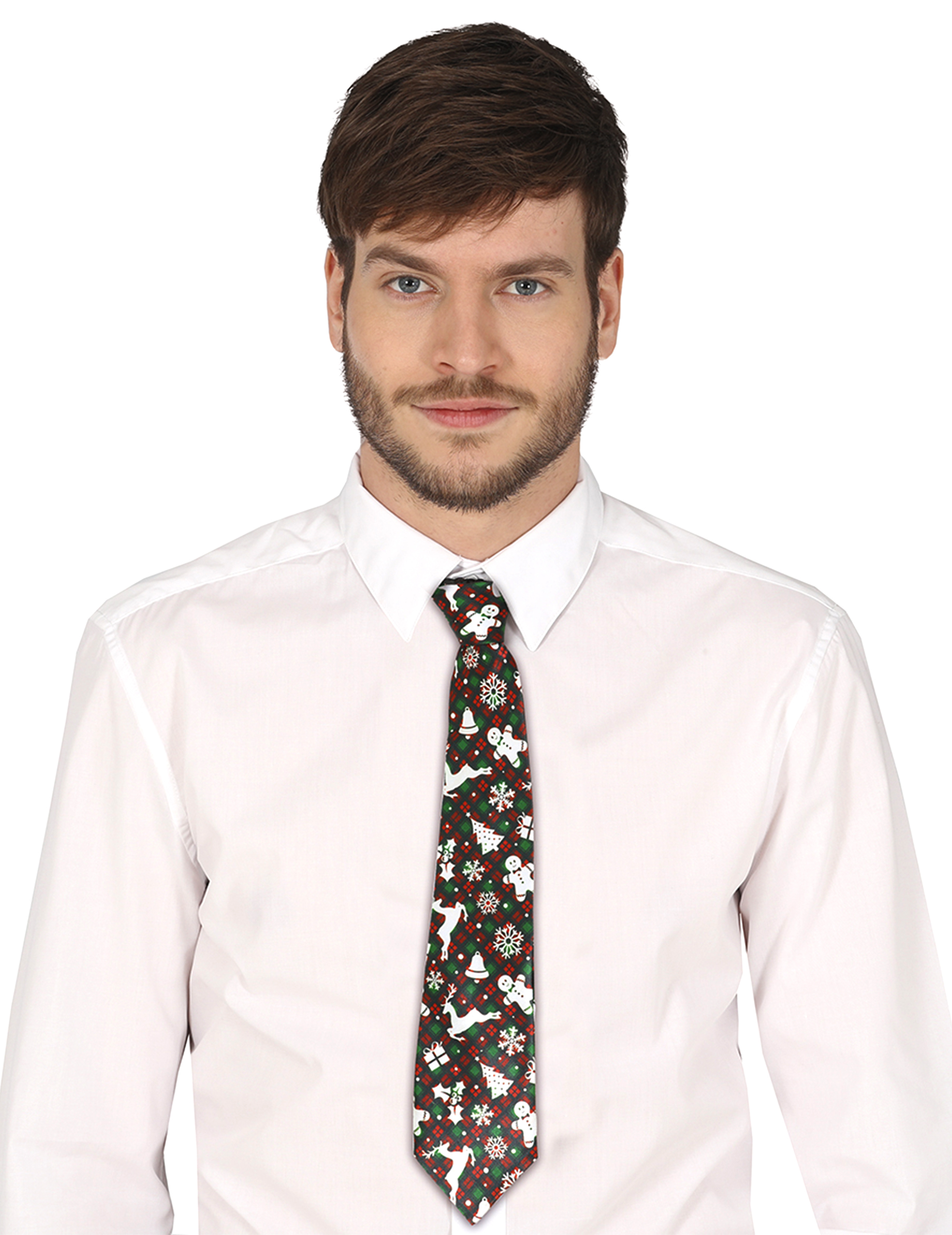 Krawatte kariert mit Weihnachtsmotiven Erwachsene Krawatte kariert mit Weihnachtsmotiven Erwachsene von GUIRMA