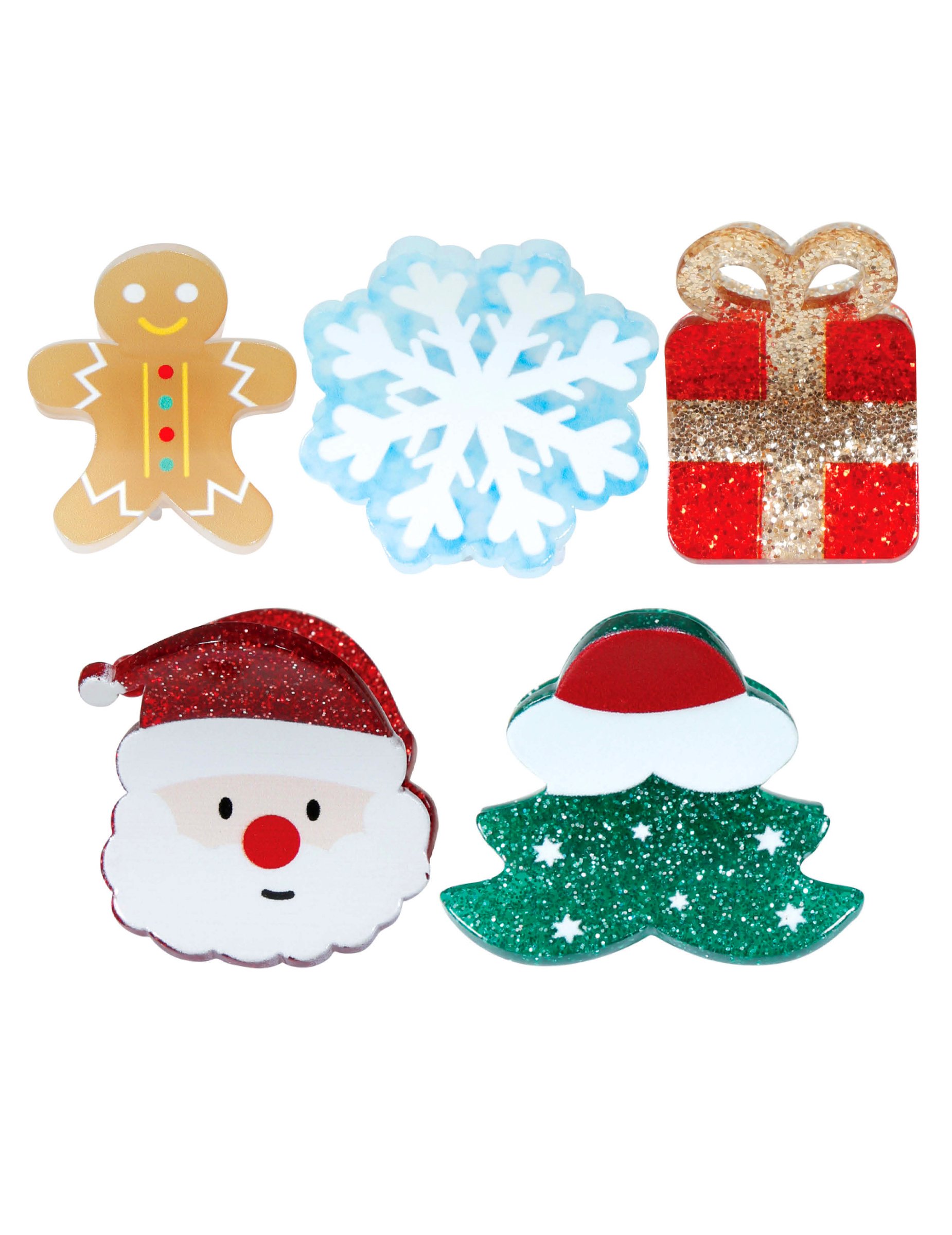 Weihnachts Haarspangen mit Glitzer 5 Stück Weihnachts Haarspangen mit Glitzer 5 Stück von GUIRMA