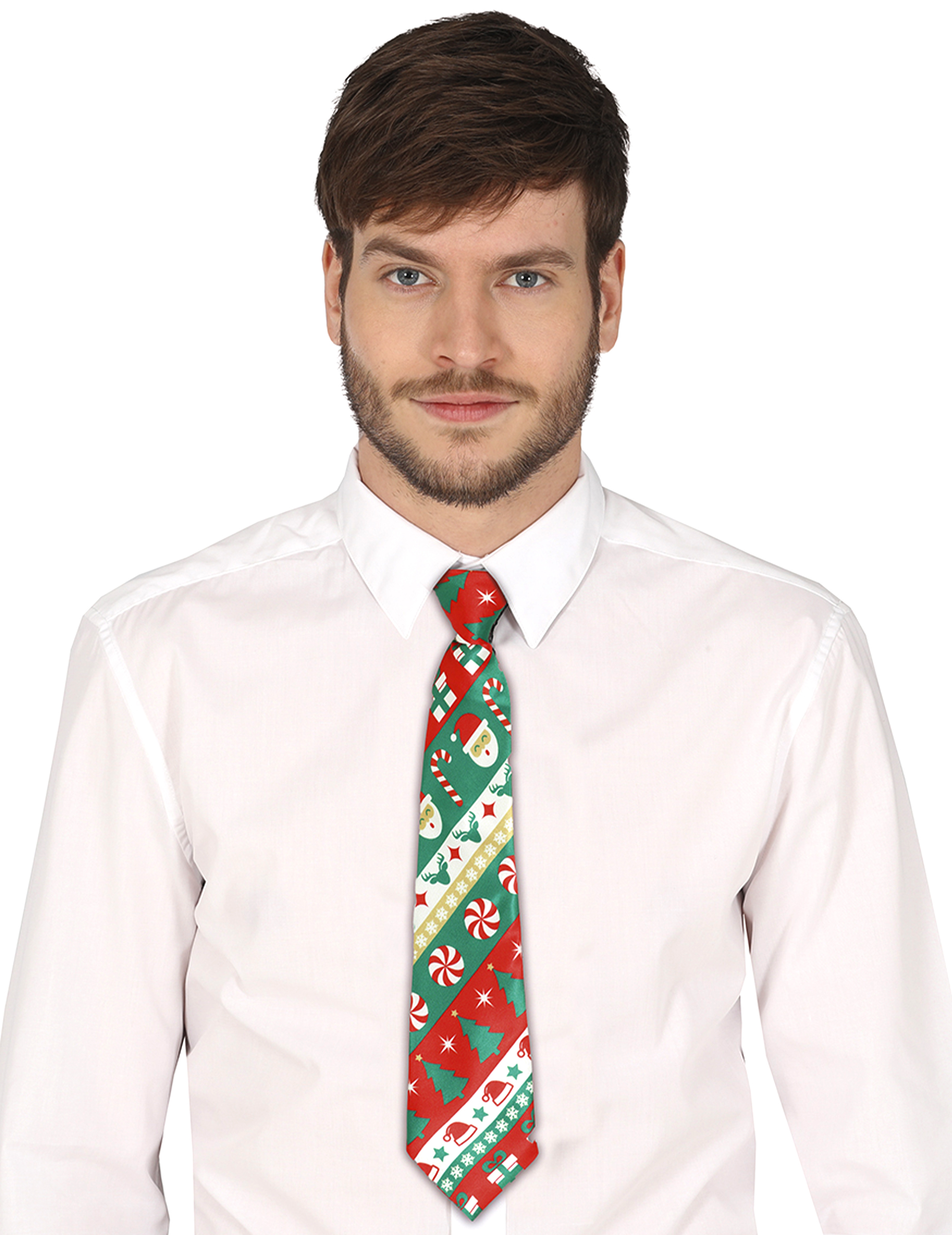 Weihnachtskrawatte für Erwachsene Rot Grün Weihnachtskrawatte für Erwachsene Rot Grün von GUIRMA