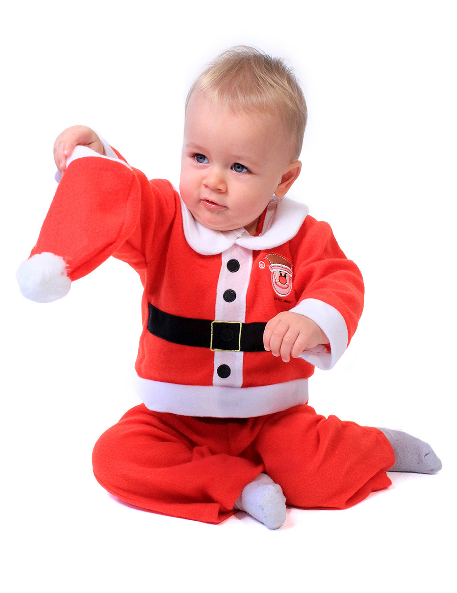 Weihnachtsmann-Babykostüm Weihnachtskostüm für Babys rot-weiss-schwarz Weihnachtsmann-Babykostüm Weihnachtskostüm für Babys rot-weiss-schwarz von GUIRMA