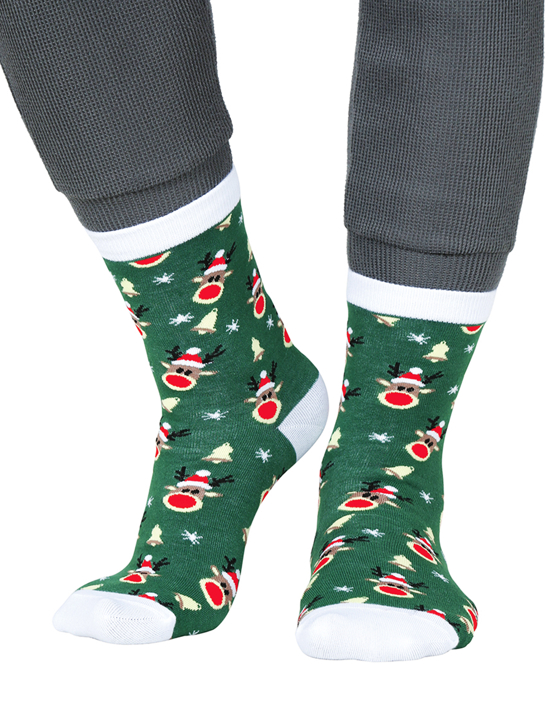 Weihnachtssocken Rentier Motiv für Erwachsene Grün Weihnachtssocken Rentier Motiv für Erwachsene Grün von GUIRMA